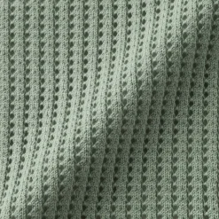Online Muji Jersey de cuello redondo de malla de punto de mezcla de algodón para mujer
