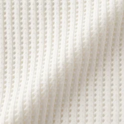 Online Muji Jersey de cuello redondo de malla de punto de mezcla de algodón para mujer