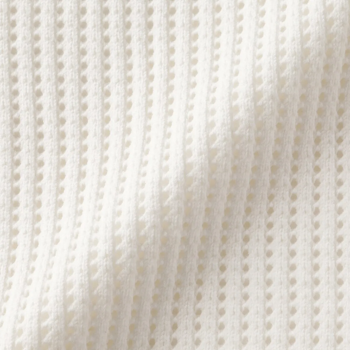 Online Muji Jersey de cuello redondo de malla de punto de mezcla de algodón para mujer