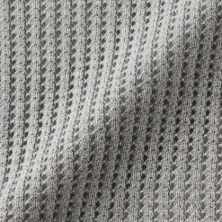 Online Muji Jersey de cuello redondo de malla de punto de mezcla de algodón para mujer