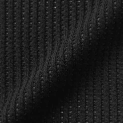 Online Muji Jersey de cuello redondo de malla de punto de mezcla de algodón para mujer