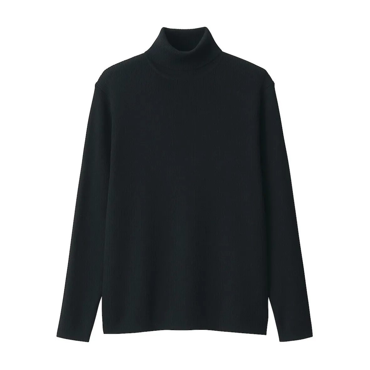 Outlet Muji Jersey de lana con cuello de tortuga acanalado