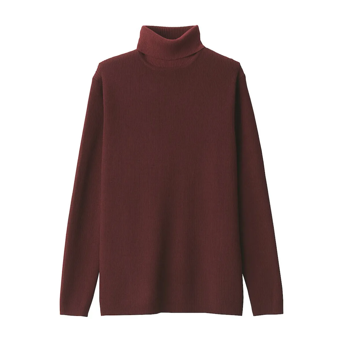 Outlet Muji Jersey de lana con cuello de tortuga acanalado