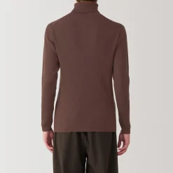 Outlet Muji Jersey de lana con cuello de tortuga acanalado