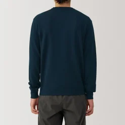 Sale Muji Jersey de lana de punto fino con cuello redondo para hombre
