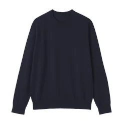 Sale Muji Jersey de lana de punto fino con cuello redondo para hombre
