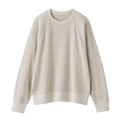 Online Muji Jersey de punto con cuello redondo de algodón orgánico para mujer