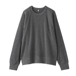 Online Muji Jersey de punto con cuello redondo de algodón orgánico para mujer