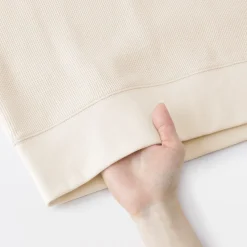 Online Muji Jersey de punto con cuello redondo de algodón orgánico para mujer