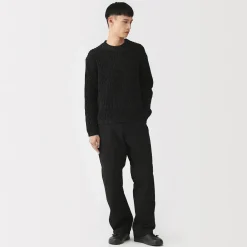 Discount Muji Jersey de punto grueso de algodón orgánico con trenzado para hombre