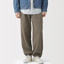 Sale Muji Joggers de punto con dobladillo abierto para hombre