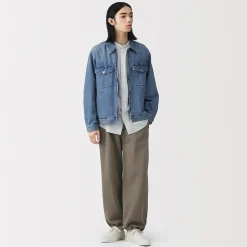 Sale Muji Joggers de punto con dobladillo abierto para hombre