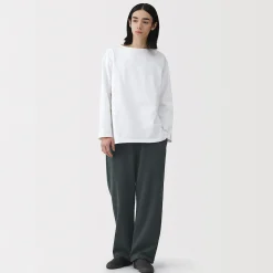 Sale Muji Joggers de punto con dobladillo abierto para hombre