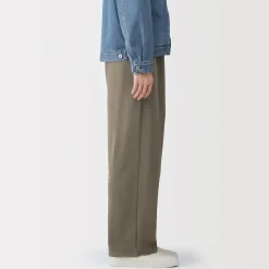 Sale Muji Joggers de punto con dobladillo abierto para hombre
