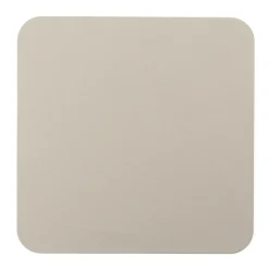 Hot Muji Juego de 4 posavasos rectangulares de cuero reciclado, Gris Ceniza