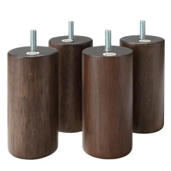 Muji Juego de patas de madera marrón 12cm