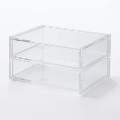 Muji Módulo Acrílico 2 Cajones con Tapa