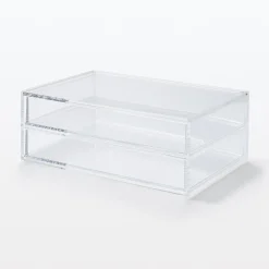 Hot Muji Módulo acrílico 2 cajones con tapa grande