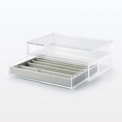 Hot Muji Módulo acrílico 2 cajones con tapa grande