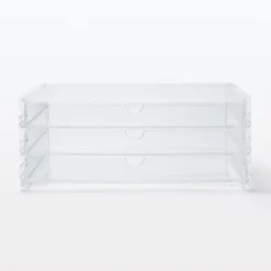 Online Muji Módulo acrílico apilable de 3 cajones, ancho