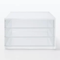 Online Muji Módulo acrílico apilable de 3 cajones, ancho