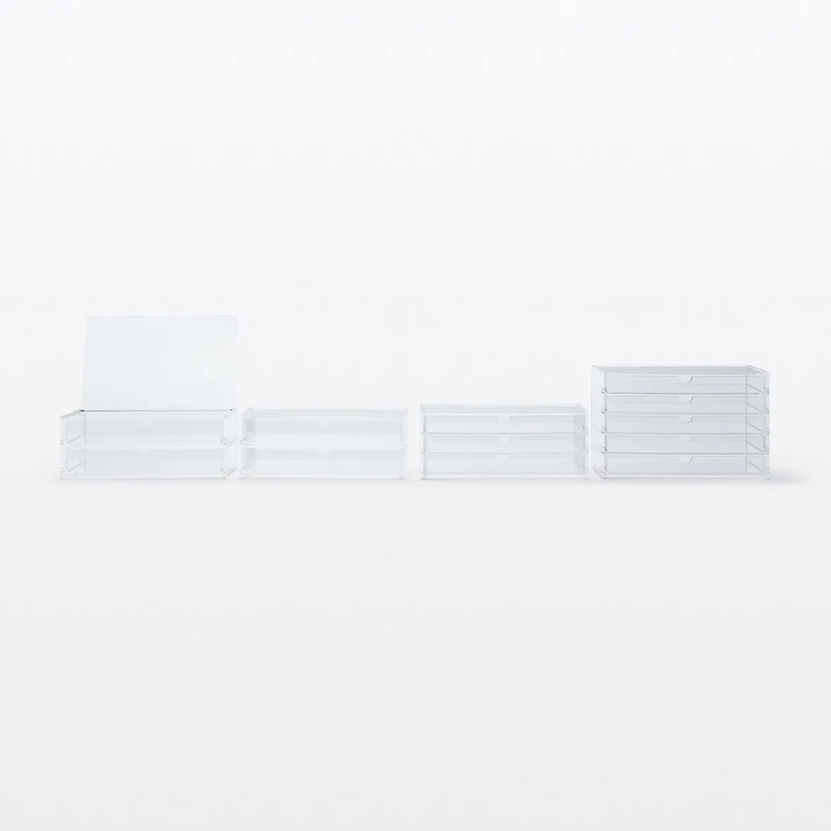 Online Muji Módulo acrílico apilable de 3 cajones, ancho