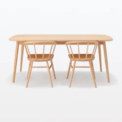 Discount Muji Mesa con patas redondeadas de haya maciza ‐ Grande