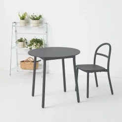Muji Mesa de aluminio - Pequeña - Gris oscuro