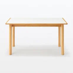 Outlet Muji Mesa de madera de caucho rectangular mediana