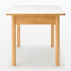 Outlet Muji Mesa de madera de caucho rectangular mediana