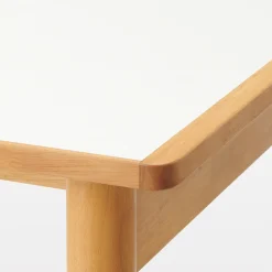 Outlet Muji Mesa de madera de caucho rectangular mediana