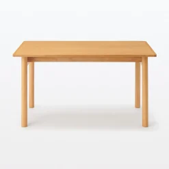 Best Muji Mesa de madera de caucho rectangular mediana