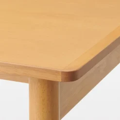 Best Muji Mesa de madera de caucho rectangular mediana
