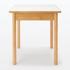 Sale Muji Mesa de madera de caucho con tapa de melamina cuadrada pequeña