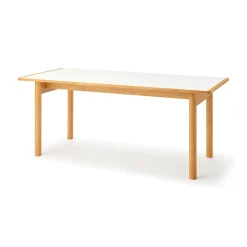 New Muji Mesa rectangular de madera de caucho grande
