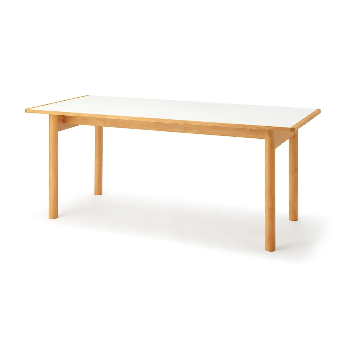 New Muji Mesa rectangular de madera de caucho grande