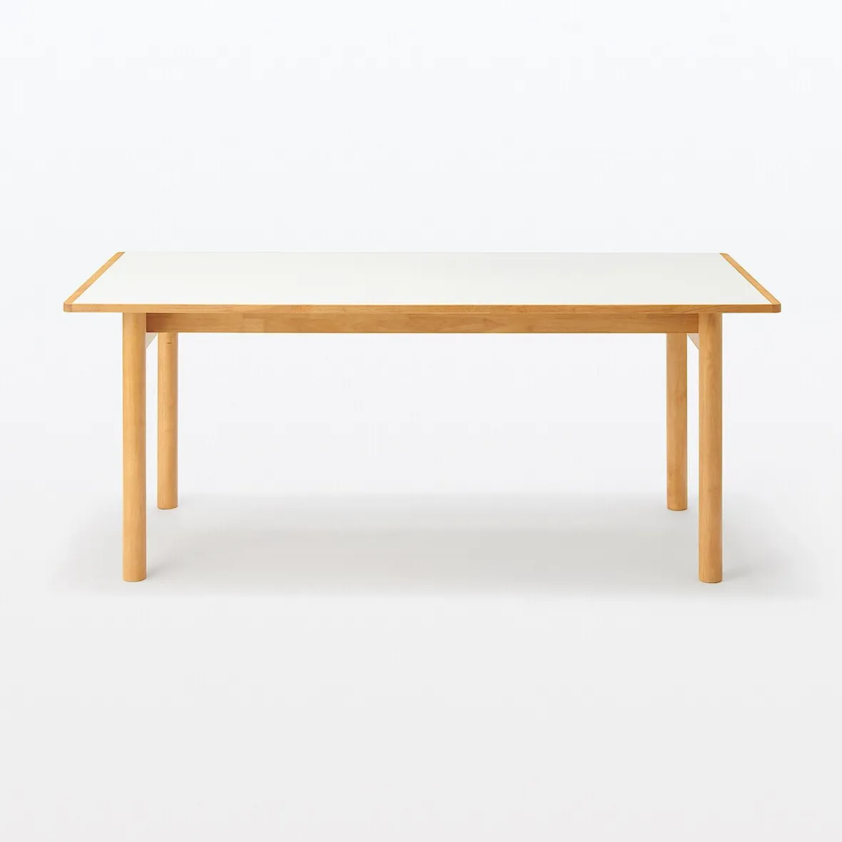 New Muji Mesa rectangular de madera de caucho grande