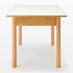 New Muji Mesa rectangular de madera de caucho grande