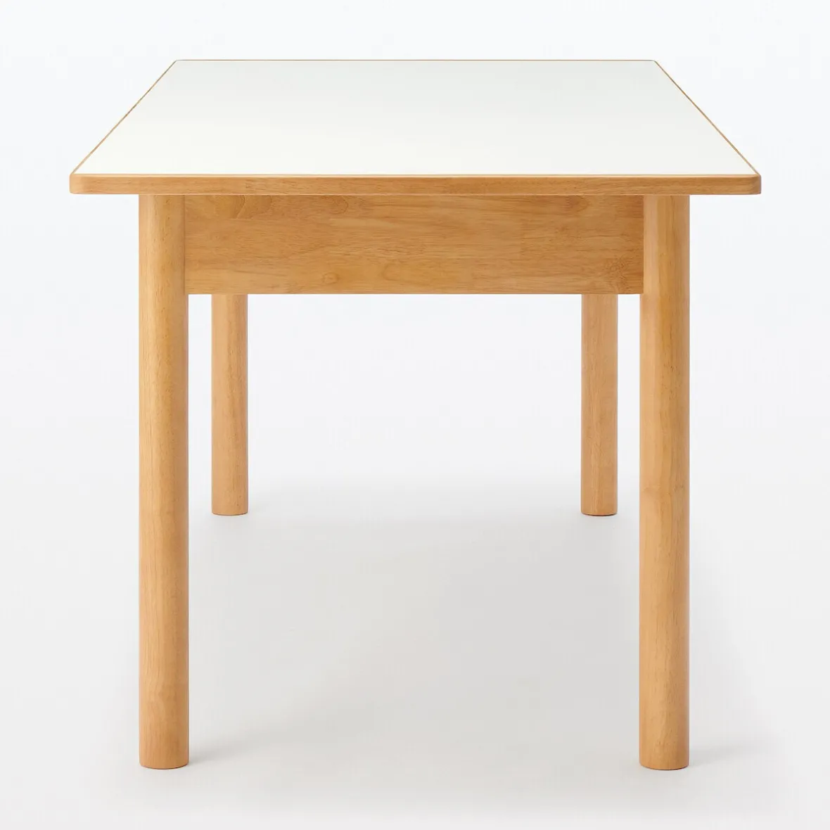 New Muji Mesa rectangular de madera de caucho grande