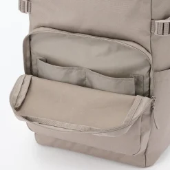 Hot Muji Mochila de cierre superior y poliéster reciclado repelente al agua