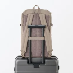 Hot Muji Mochila de cierre superior y poliéster reciclado repelente al agua
