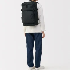 Hot Muji Mochila de cierre superior y poliéster reciclado repelente al agua