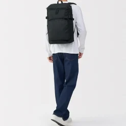 Hot Muji Mochila de cierre superior y poliéster reciclado repelente al agua