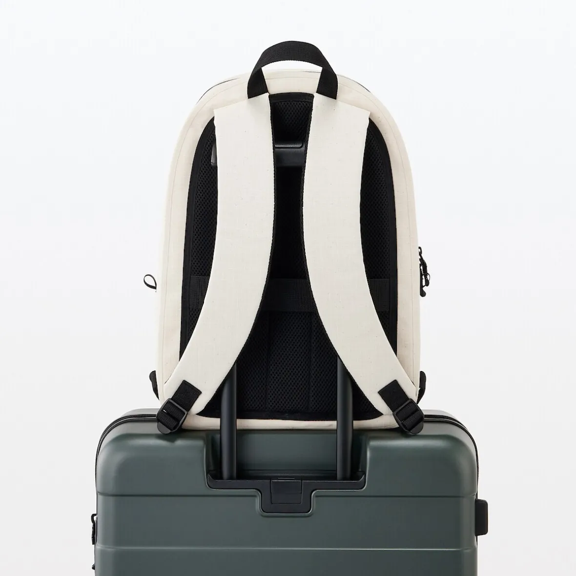 Best Muji Mochila impermeable de algodón Blanco Natural