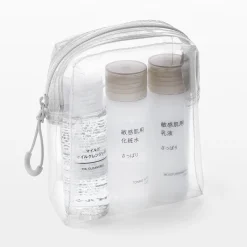 Hot Muji Neceser transparente ‐ Estuche de viaje 12 x 10 x 4 cm