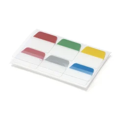 Muji Notas adhesivas transparentes marcapáginas ‐ 25Âmm, paquete de 6