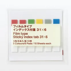 Discount Muji Notas adhesivas transparentes marcapáginas - 6 mm, paquete de 2