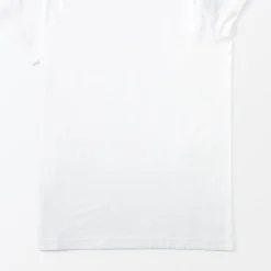 Muji Pack de 2 camisetas de algodón con cuello redondo sin costuras laterales para hombre