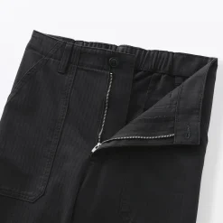 Outlet Muji Pantalón de algodón con patrón de espina de pez para mujer