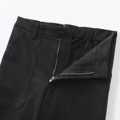 Outlet Muji Pantalón de algodón con patrón de espina de pez para mujer
